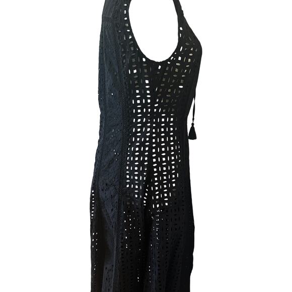 Veronica Beard Black Eyelet Maxi Dress MEDIUM Cottage Fit n Flare Designer $700 - Picture 14 of 14